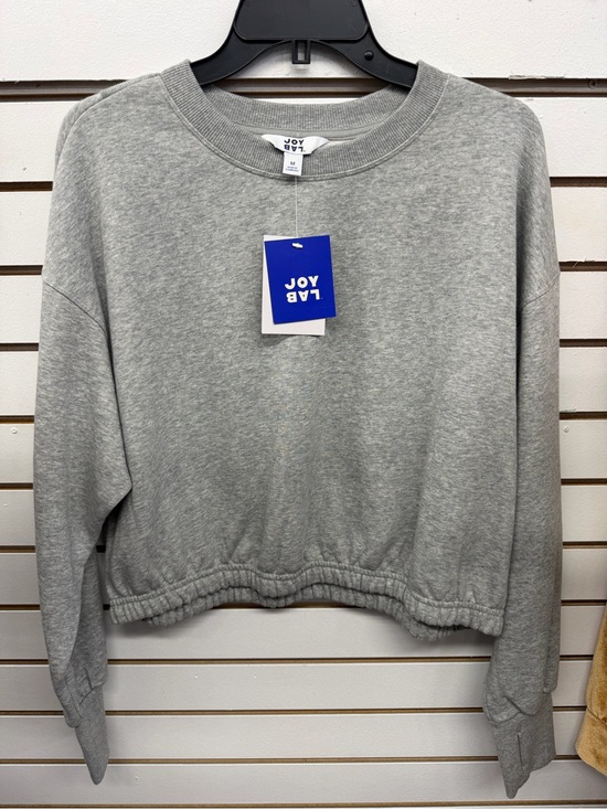 JoyLab Tops - JoyLab Light Grey Cropped Crew Sweatshirt